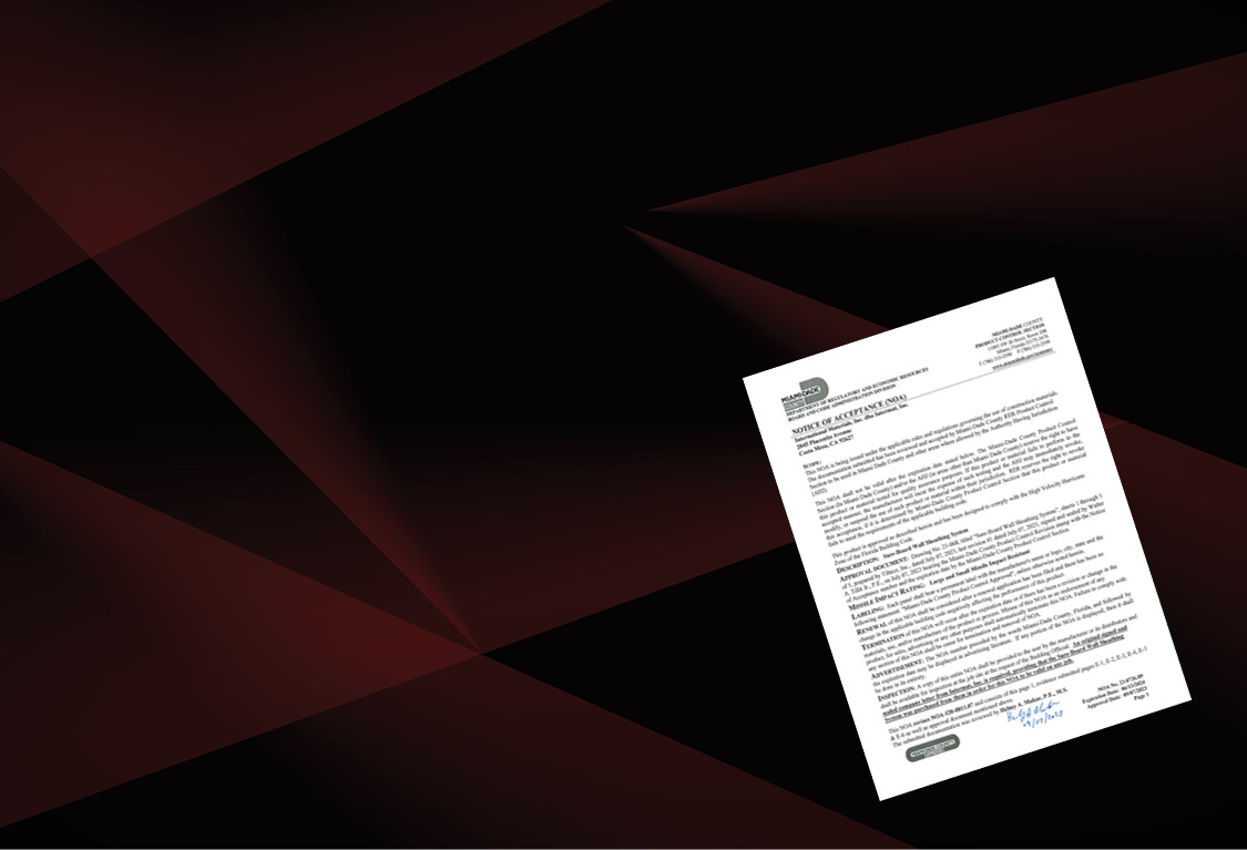 Miami-Dade NOA Report for SB Series 200