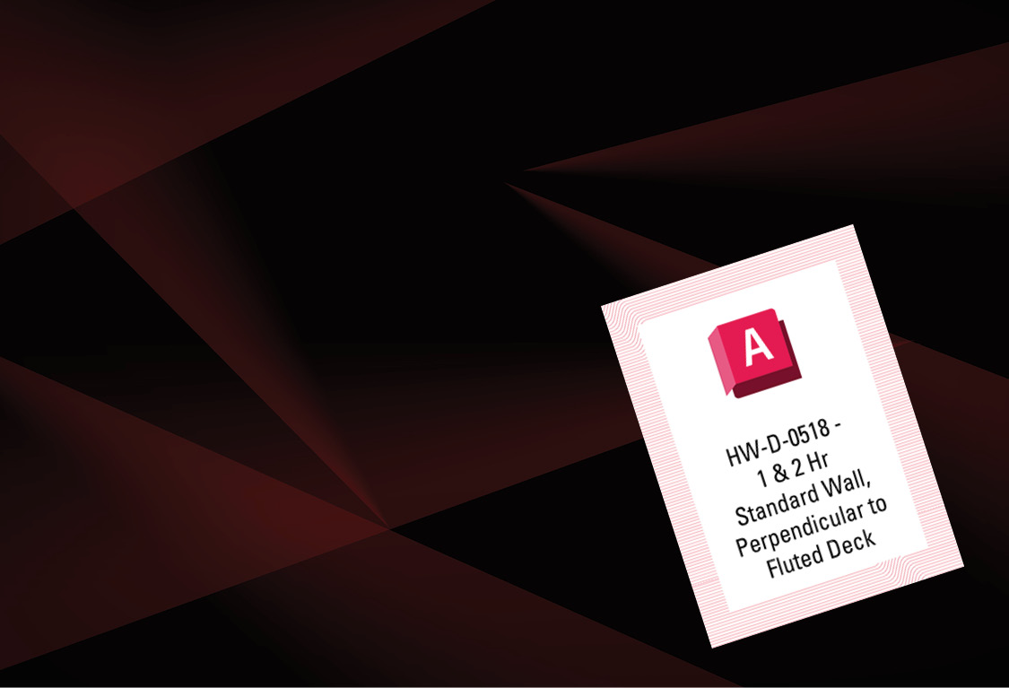 HW-D-0518 - 1 & 2 Hr Standard Wall, Perpendicular to Fluted Deck