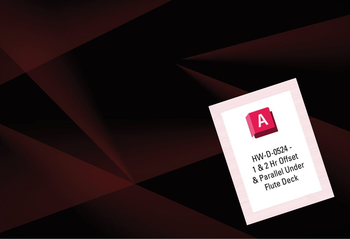 HW-D-0524 - 1 & 2 Hr Offset & Parallel Under Fluted Deck