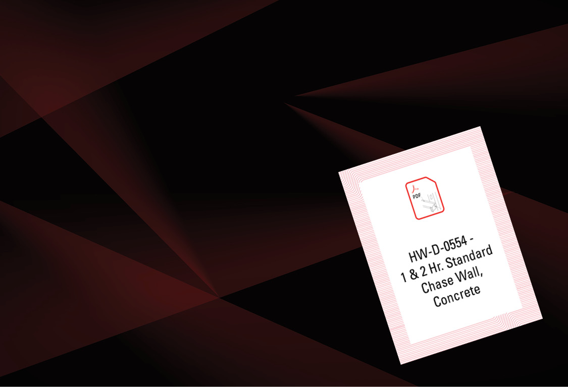 HW-D-0554 - 1 & 2 Hr Standard Chase Wall, Concrete Slab