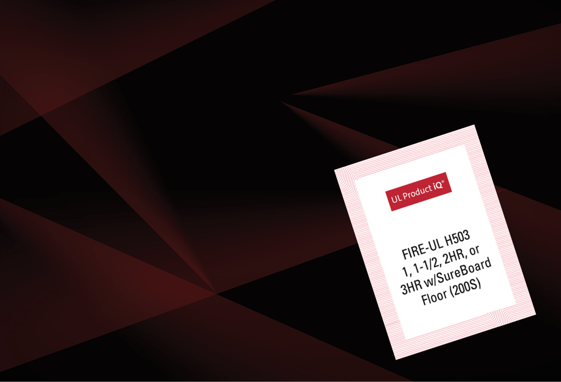 FIRE-UL H503 1, 1-1/2, 2HR, or 3HR w/SureBoard Floor (200S)